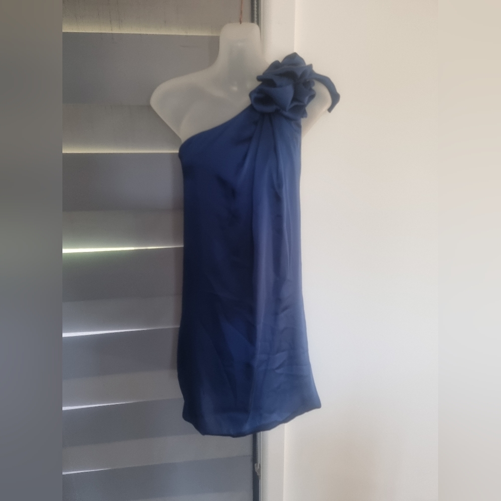 Women off shoulder dress in Royal Blue - Picture 1 of 5